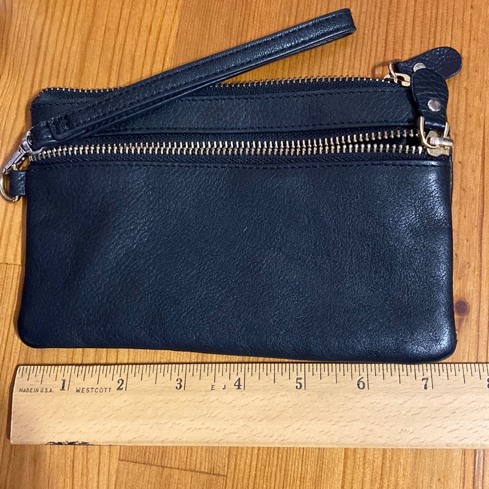 Leather wristlet